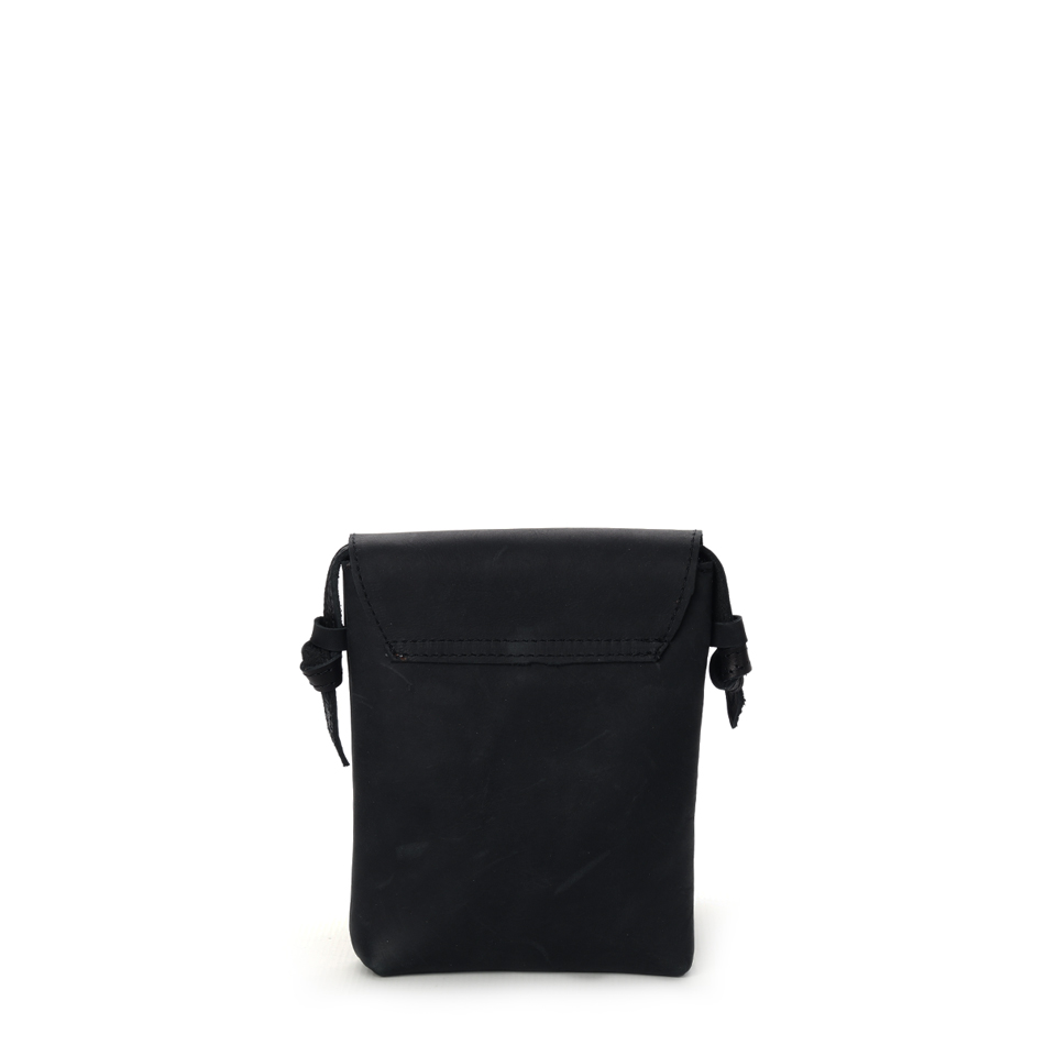 Compact Sling Bag | Black Leather