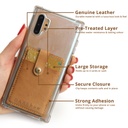 Stick On Phone Card Holder | genuine leather