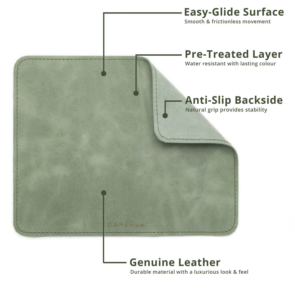 Genuine Leather Mouse Pad | 25x20cm or 30x25cm