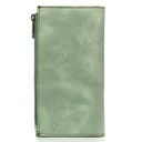 Large Slim Ladies Leather Wallet (17 card slots) | mint green