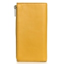 Large Slim Ladies Leather Wallet (17 card slots) | mustard yellow