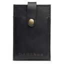 Stick-On Leather Phone Card Holder | black