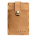 Stick-On Leather Phone Card Holder | tan brown