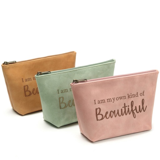 Inspirational Leather Makeup Bag